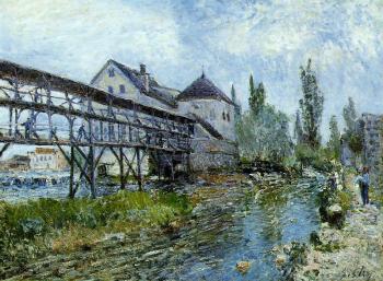 阿爾弗萊德 西斯萊 Provencher's Mill at Moret 阿爾弗萊德 西斯萊 Provencher's Mill at Moret